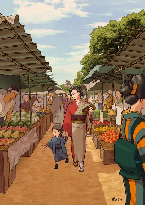 高知日曜市のPRとしてイラストを制作させて頂きました。
ポスター等の掲示日がわかり次第お知らせさせて頂きます。 