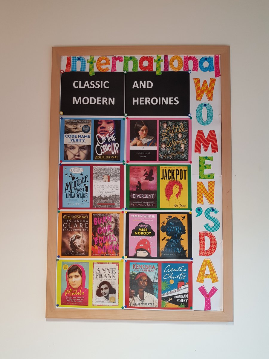 MaidaValeBooks's tweet photo. International Women's Day in the Library
Classic and modern heroines! Some of our pupils' favourites 👍 https://t.co/LRjVmIMDJL
