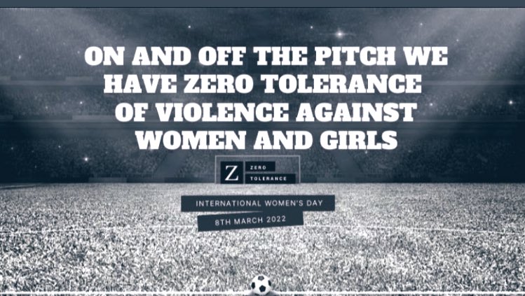 ProNotesFB's tweet photo. Zero tolerance against woman and girls. 

#women #equality #FootballStandsTogether https://t.co/51lPLDTx9q