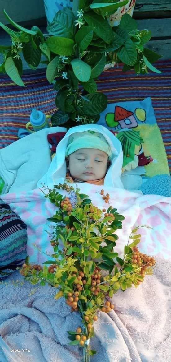 doublek_ziel's tweet photo. Due to hostilities in Karen State, a 3-month-old refugee who had been on the run since the fighting began in Lay Kay Kaw when he was 15 days old died at the hospital on Mar6. #WarCrimesOfJunta #2022Mar8Coup #WhatsHappeningInMyanmar https://t.co/l583wMmT66