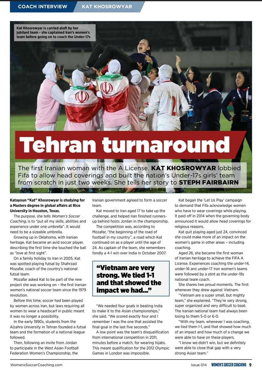 SoccerCoaching's tweet photo. #InternationalWomensDay

We've featured so many inspirational female coaches, from grassroots projects to the likes of @lisafallonsport, @Cromwell_Coach, @AmyGriffin65, @katkhosrowyar and @Swaggarlicious_.

Issue 16, themed around getting work in the game, is out TOMORROW. (2/2) https://t.co/dlUUsJQ8r5