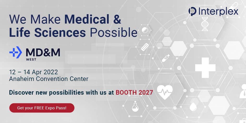 __ENNOVI's tweet photo. Save the date! #InterplexInvites you to join us at this year’s MD&M West show in April at the Anaheim Convention Center, Booth 2027. Get your FREE ticket when you register for your spot here: https://t.co/svJ4D58R0l https://t.co/BC1ZB3nVnZ