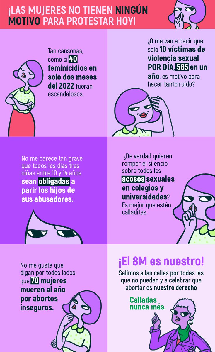 ¡Las mujeres no tienen ningún motivo para protestar hoy! 👇 #8Marzo2022