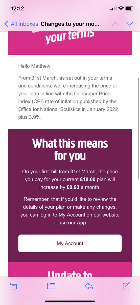 MatthewGrundy1's tweet photo. @Plusnet pretty sure that’s 9.3%… #inflation https://t.co/nwHF7M9XZ6