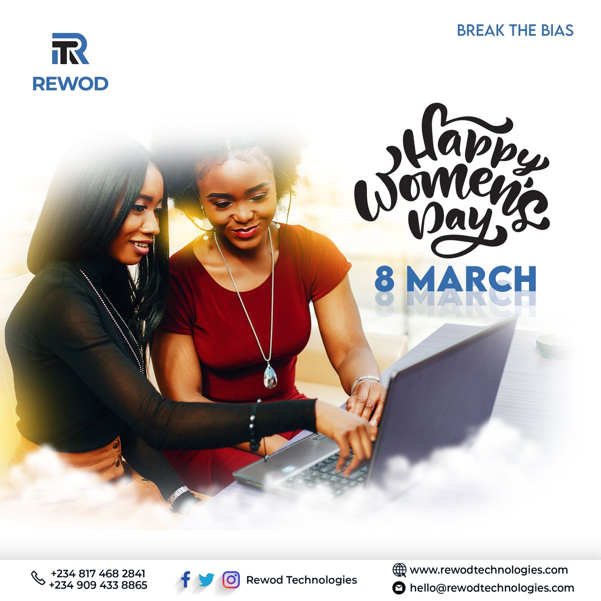 rewodtech's tweet photo. Happy Women's day, Take a moment to appreciate the women in your life and their contributions. 🥰

#internationalwomensday #breakthebias #womensday2022 #womenintech #rewod #rewodtechnologies https://t.co/yAJhcNlpHu