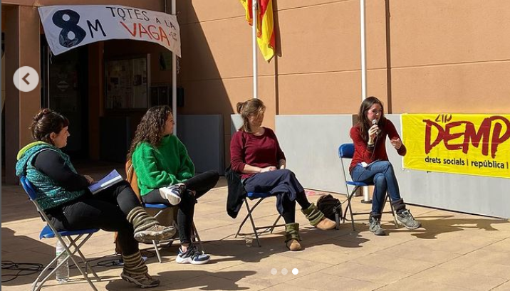 Andrea_Duane's tweet photo. Aquest any he pogut contribuïr al 8M a l'acte organitzat per @cuptous el passat dissabte sobre el paper de la dona en entorns laborals masculinitzats. Avui, a més, vaga general en contra de la violència estructural que trobem les dones pel simple fet de ser-ho https://t.co/u3pxu7efSP