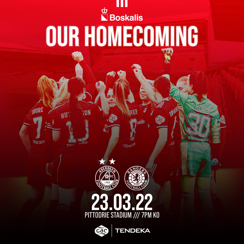AberdeenFC's tweet photo. 🔴 On #InternationalWomensDay, we are delighted to announce that @AberdeenWomen will play their first ever match at Pittodrie on March 23rd.
