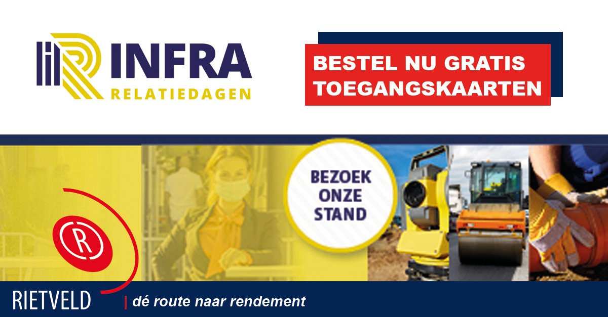Op 29, 30 en 31 maart 2022 staat ons team voor u klaar tijdens de Infra Relatiedagen. 
Vraag nu uw gratis toegangskaarten aan, klik hier: 
registration.gesevent.com/survey/1eacgcn… 

#infrarelatiedagen #bouw #bouwen #trackentrace #fleetmanagement #assetmangement #rijstijlanalyse  #co2reductie
