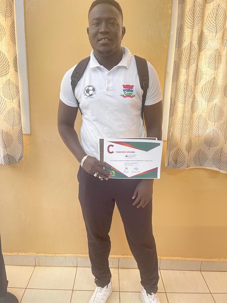mbye_tijan's tweet photo. Alhamdulliah 3× finally got my CAF C License Diploma thanks to everyone for your support inshallah more wins ahead #JnrMm #Alhamdulillah https://t.co/OBx0jvI94k