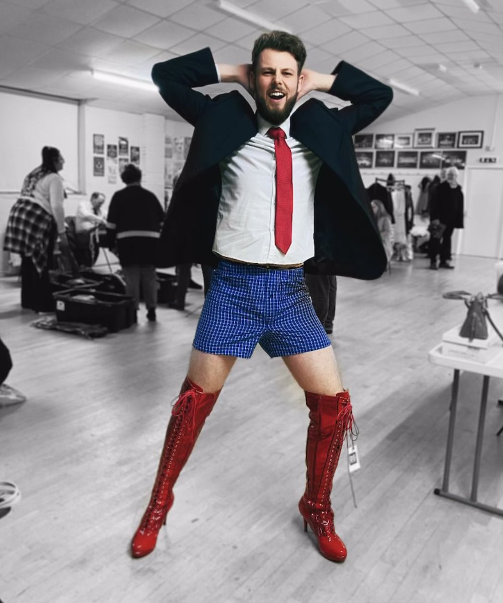 Matt_Parkerr's tweet photo. And all of a sudden we open tomorrow!

Just having an absolute blast playing Charlie Price, please grab a ticket from @OctagonYeovil and support this fabulous show, it’s really not one to miss! #KinkyBoots 👠 https://t.co/MCUhpGT3Fw