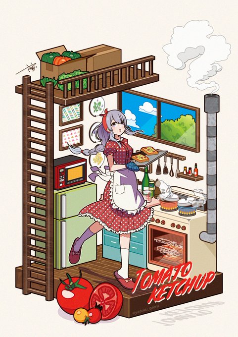 「holding tray oven mitts」 illustration images(Latest)
