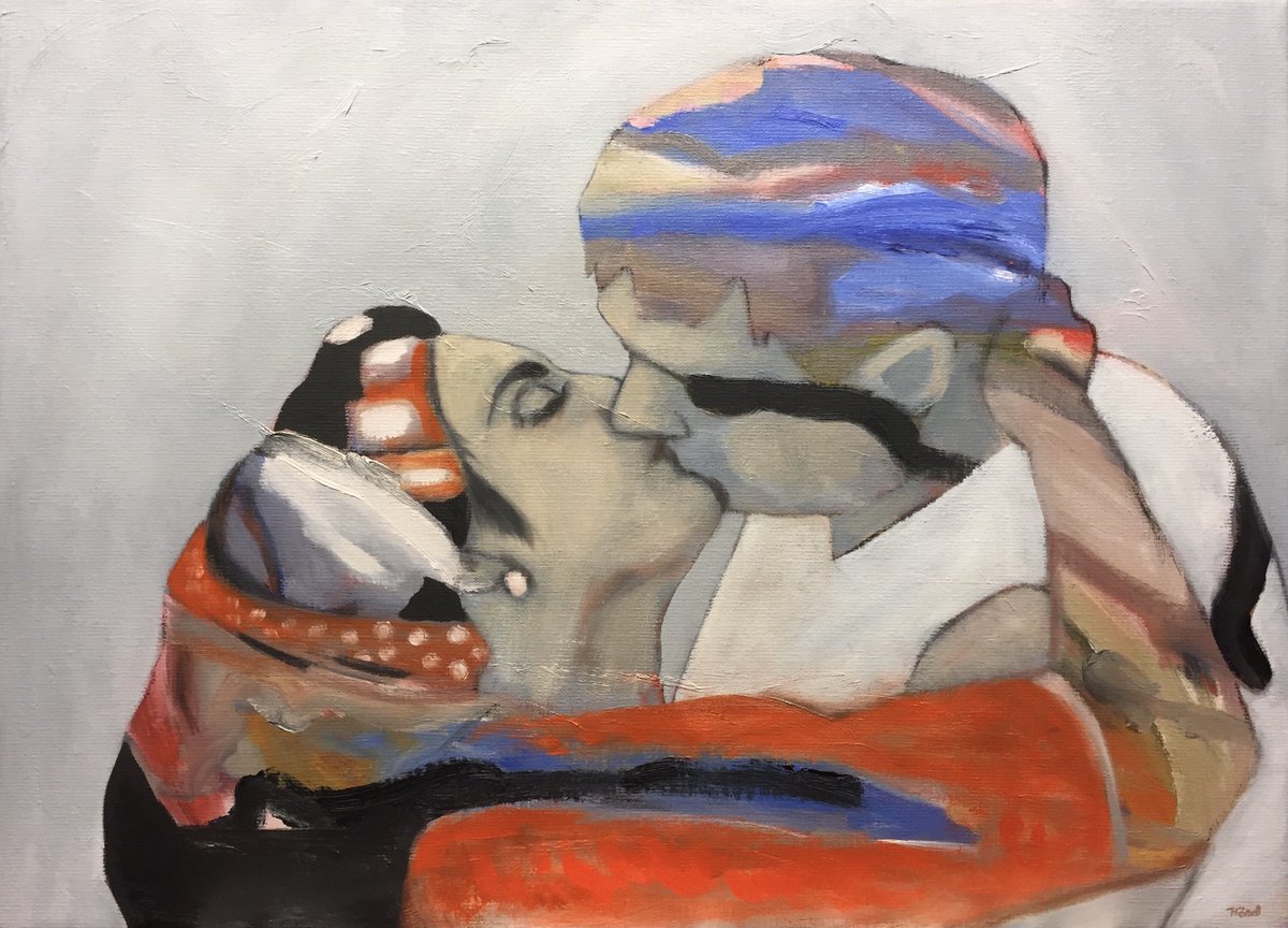 UlfJohanHard's tweet photo. The kiss #art #artwork #oilpainting https://t.co/0b6PWgo072