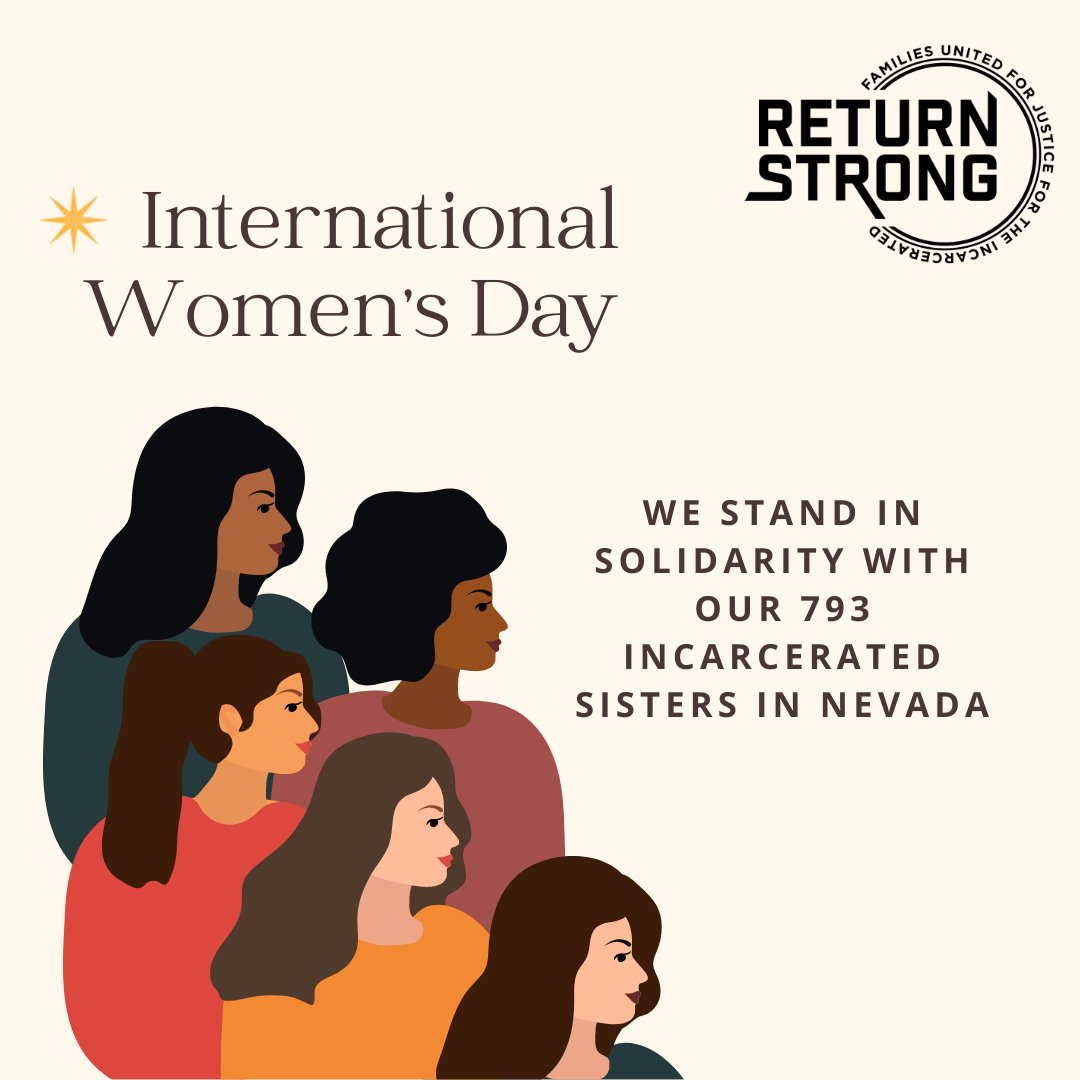 The experiences of women incarcerated in Nevada are too often overlooked. We correspond with many of them and today, on #InternationalWomensDay, we extend our support, strength and solidarity to all of them ♥️
