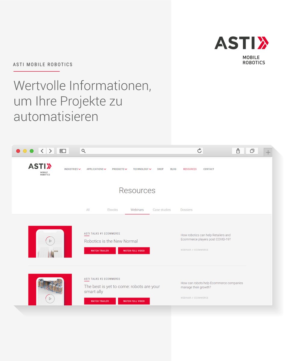 InSystems1's tweet image. 🔎 Auf unserer &apos;Know-how&apos;-Seite finden Sie E-Books, Webinare, Fallstudien und alles Wissenswerte, um Automatisierung und Robotik in verschiedenen Branchen einzusetzen.

Zugang zu allen Informationen finden Sie hier: hubs.ly/Q015Bdgr0

#MobileRobotik #eBooks #Webinare