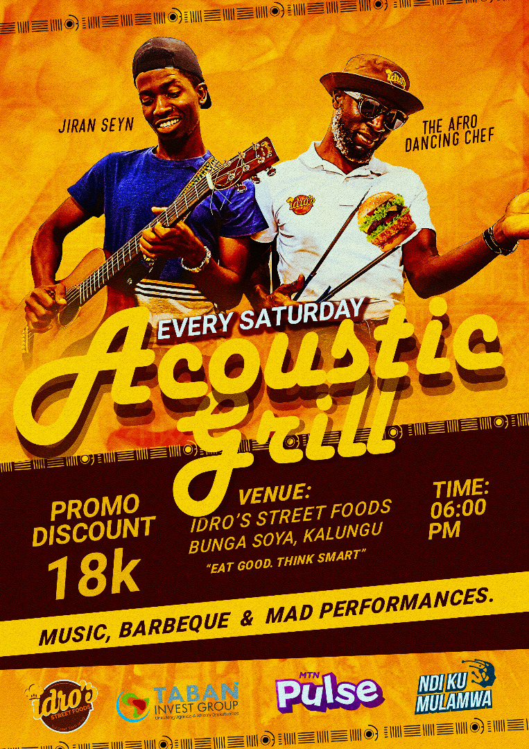 IdrosStreetFood's tweet photo. It's another Acoustic Saturday!
Come and vibe with @IdrosStreetFood & let Jiran Seyn serenade as the #TheDancingChef marinates and grills all night long. Gates open at 6:00pm.
#MTNPulse #IdrosStreetFoods https://t.co/lVKNXGS5Um