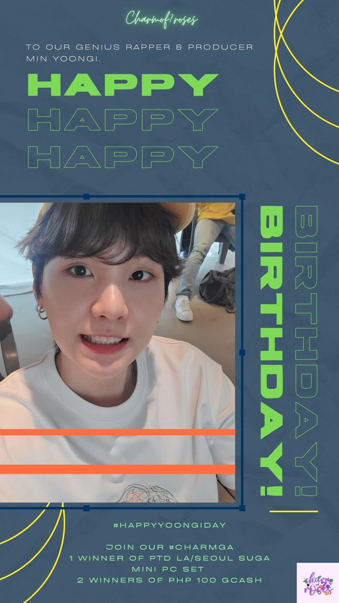charmof7roses's tweet photo. #CharmGA
#HappyYoongiDay Giveaway 🥳
🎁 1 winner of PTD LA/SEOUL SUGA MINI PC SET
🎁 3 winners of ₱100 Gcash
✨Follow me
✨Like and RT this tweet
✨QRT with #HappyYoongiDay
✨Comment your bday wish & fave photo of Yoongi and use #HappyBirthdayYoongi
Ends on March 11! https://t.co/tvvj1xF9qD