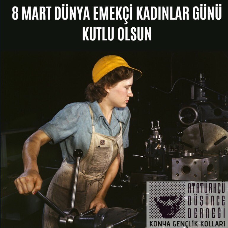 Yaşasın 8 Mart Dünya Emekçi Kadınlar Günü 
Laikliklik olmadan gericiliğe,toplum baskısına ve kadın cinayetlerine karşı mücadele edilemez.
Kadın-erkek eşitliği Laik ve Tam Bağımsız Türkiyede mümkündür.
#8martemekçikadınlargünü 
<a href="/add_genelmerkez/">Atatürkçü Düşünce Derneği</a> <a href="/HsnBozkurt/">Hüsnü Bozkurt</a>