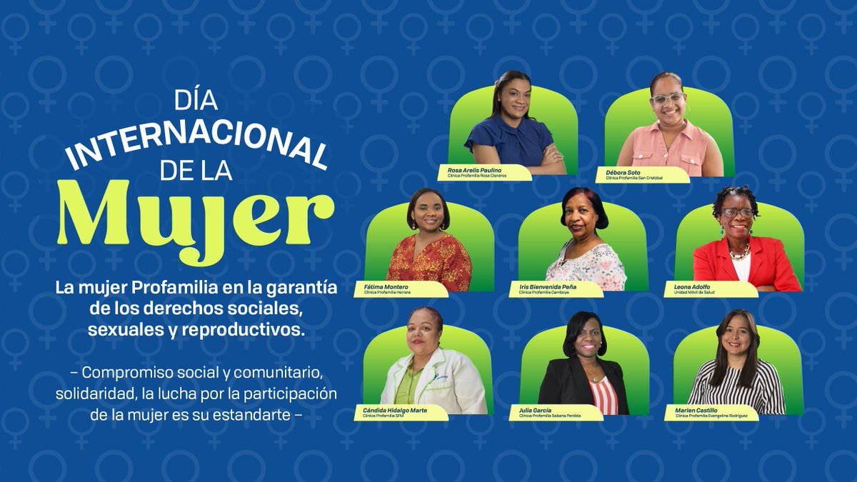 profamiliaRD's tweet photo. Mujeres Profamilia son muchas en nuestro equipo 💜. Este #8M destacamos algunas de ellas por su compromiso en la garantía de los derechos sexuales y reproductivos de las personas en República Dominicana.
#DiaDeLaMujer https://t.co/8avfJKpDIi