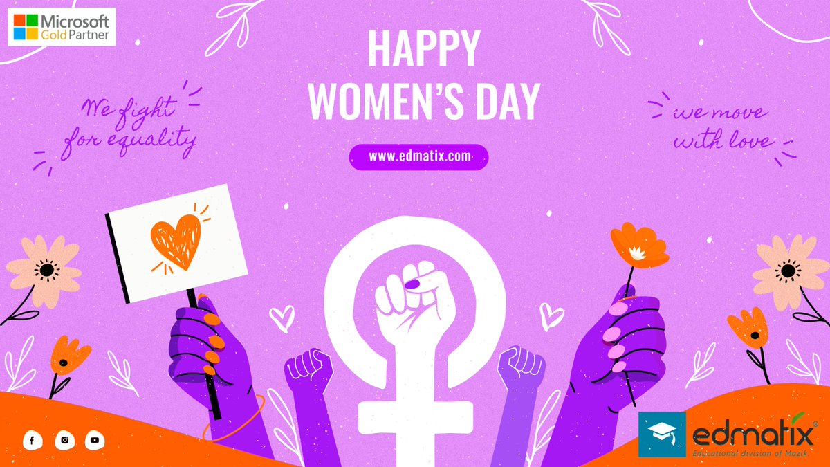 To all the strong and incredible women, who made remarkable impact in their different spheres of the society --- shine on, not just today but every single day.

A very happy International Women's Day from all of us at Edmatix.

#WomensDay #Women #InternationalWomensDay #Edmatix