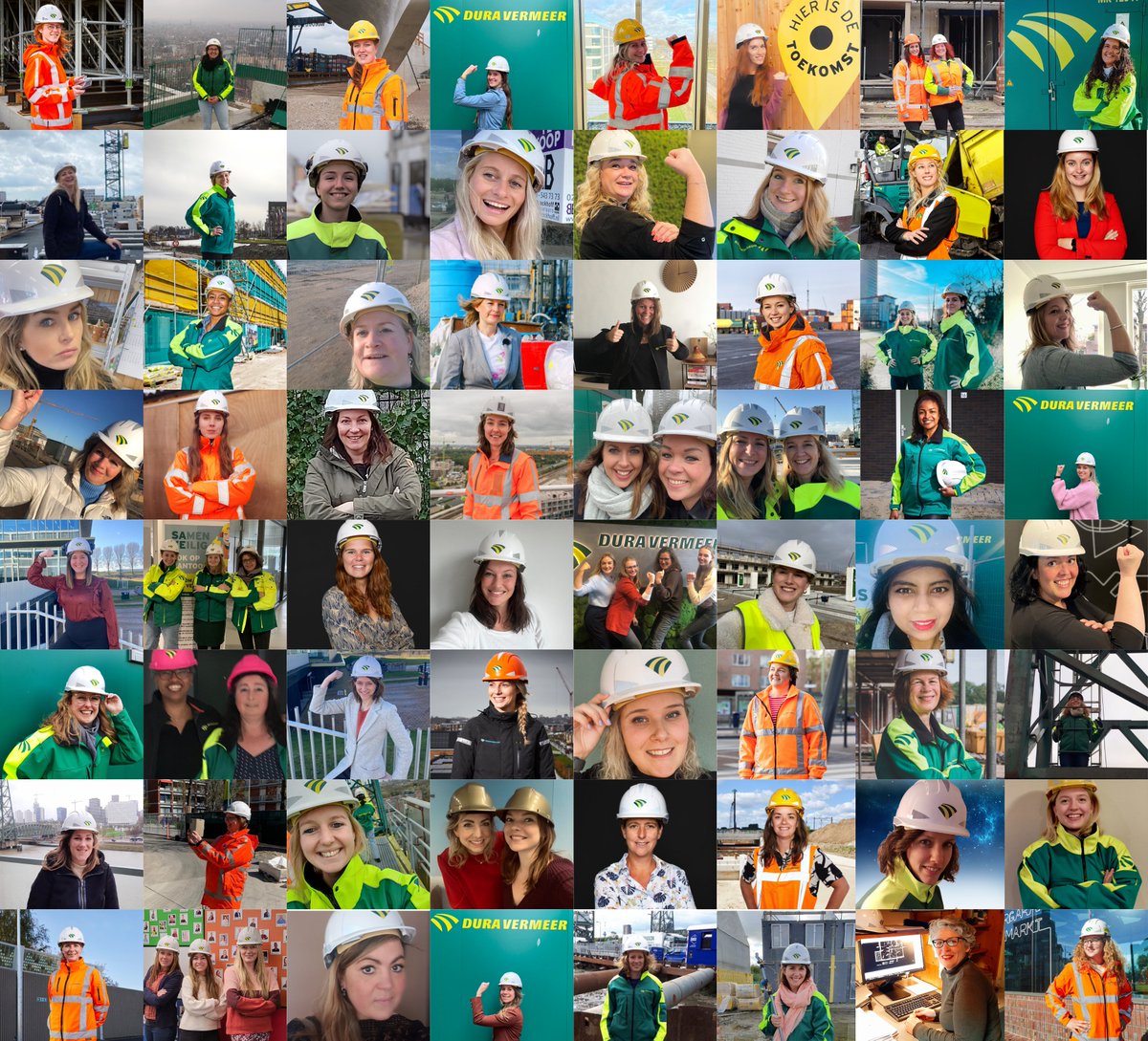 DuraVermeer's tweet photo. De afgelopen jaren zien we gelukkig steeds meer vrouwen in de bouw. Ook bij ons ligt de instroom van vrouwen ieder jaar hoger. Daar werken we hard aan en daar zijn we trots op! Vandaag zetten wij met veel waardering onze bouwvrouwen in de spotlights. 💪 #InternationaleVrouwendag https://t.co/vrv3gsSKRy