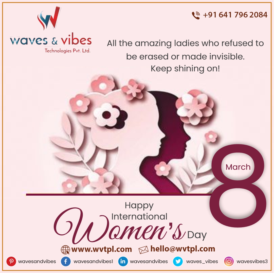waves_vibes's tweet photo. You have faced hardships with bravery and resilience. You have disarmed your problems through your smile. You have concealed your worries in your heart. You are a strong woman indeed…Just enjoy this Day. Happy Women’s Day!
#internationalwomansday #WavesAndVibes #digitalmarketing https://t.co/MqsKlhVbaG
