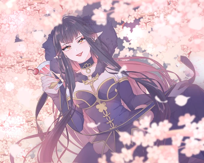 #リプきたキャラを桜カラーで描く /セミラミス 