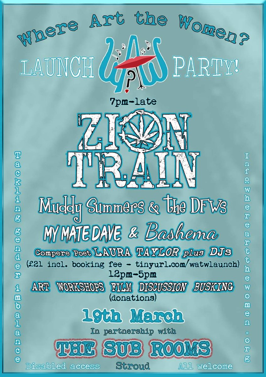 WhereArtWomen's tweet image. Happy International Women's Day. Today would be a perfect day to treat yourself or someone else to tickets to our launch event on 19th March. 
Tickets - tinyurl.com/watwlaunch

#BreakTheBias
#WomenInMusic
#IWD2022