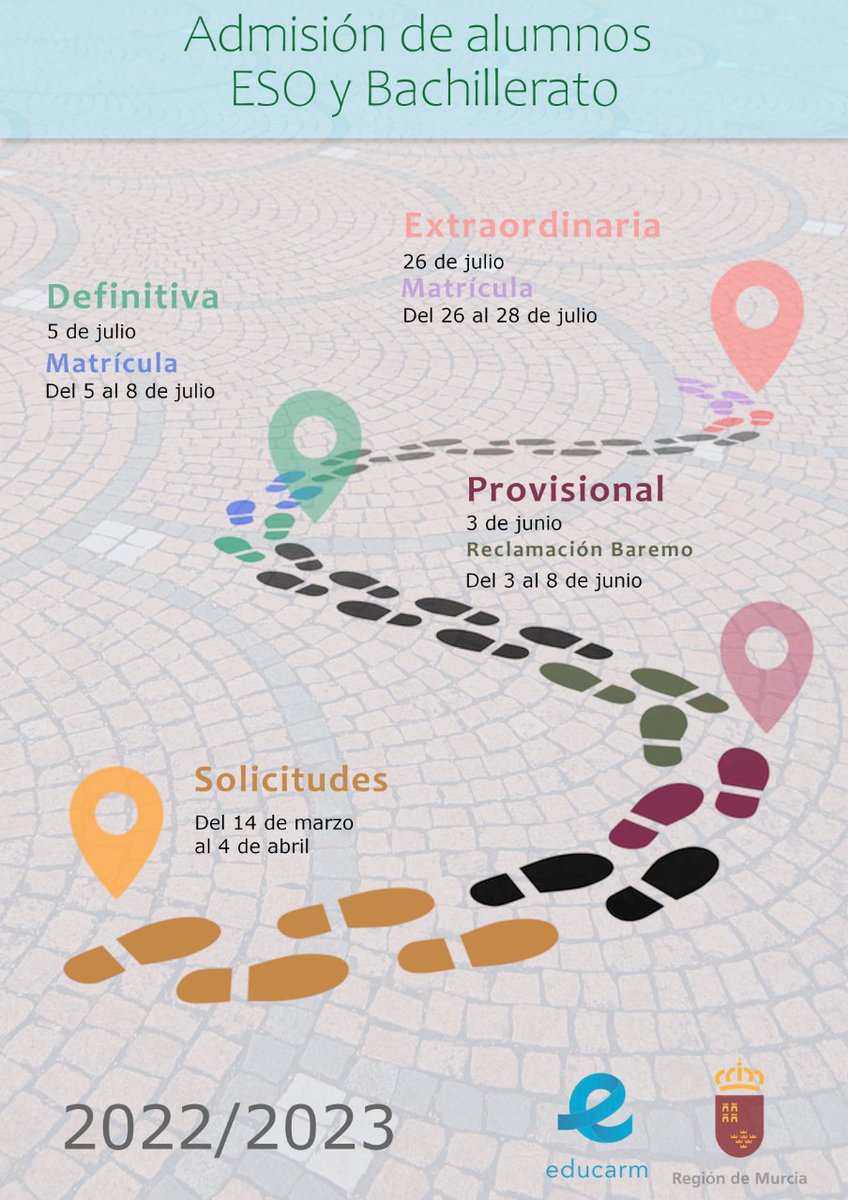 +PERIODO DE ADMISIÓN. 📣 Ya se ha publicado el calendario con las fechas del periodo de admisión del curso 2022/2023 en la Región de Murcia para las familias que deseen matricular a sus hijos en nuestro centro.
#colegiodehoniano #somosdehonianos #periododeadmision