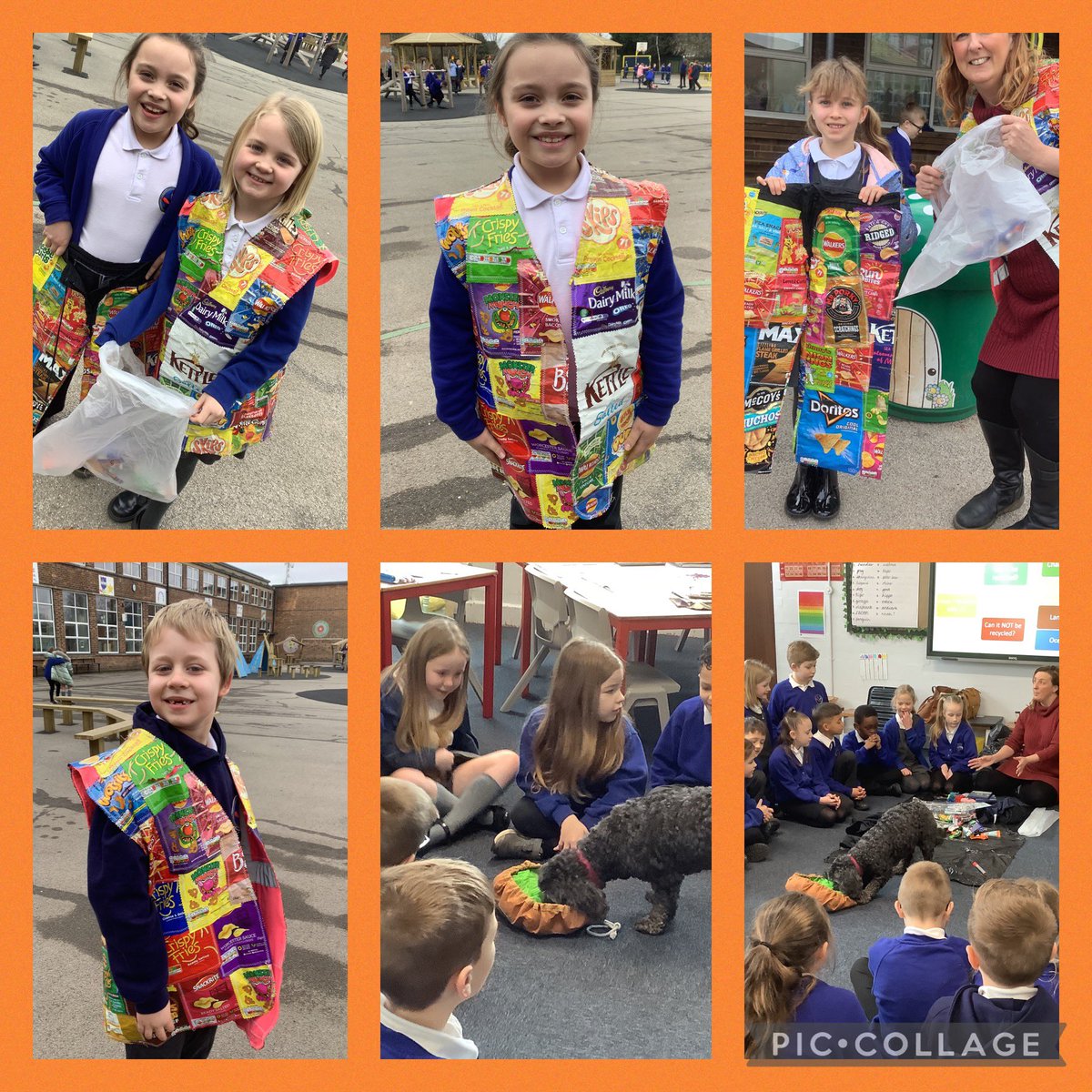 fairfieldnotts's tweet photo. Year 3 spent the morning thinking about rubbish! We considered our own break time waste and how we could reduce it or reuse it and then had a special canine visitor to help us separate what we could recycle! #ClimateAction #FSA #CreateLessWaste @recycle_now https://t.co/rJm6IIsg3C