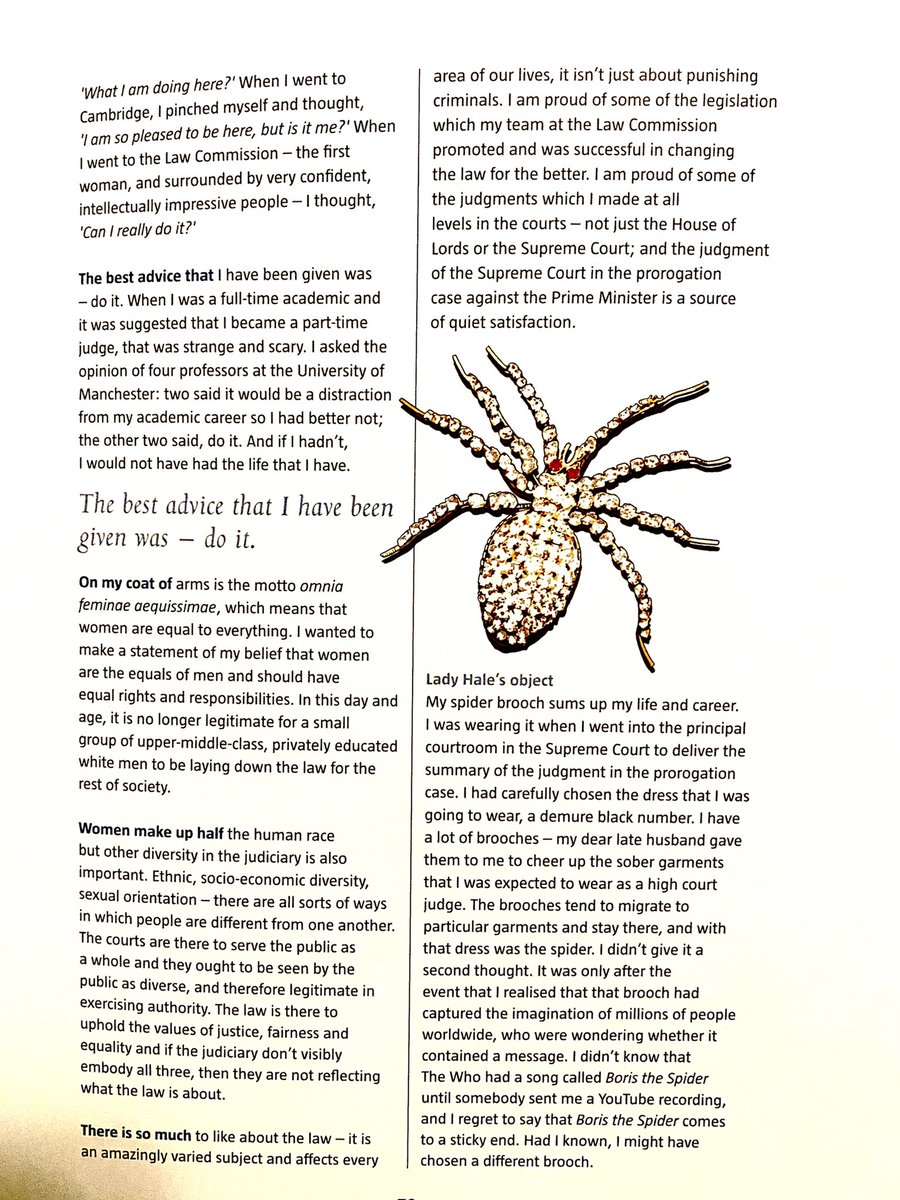 S_H_Crawford's tweet image. On #IWD2022 I’m thinking of those who helped pave the way for others &amp;amp; am inspired when I dip into my @the_female_lead book. Today I’m delighted to see #LadyHale and her (in)famous spider broach featured, as both appear in #CrossingFaultlines by @composerbray (1/2)