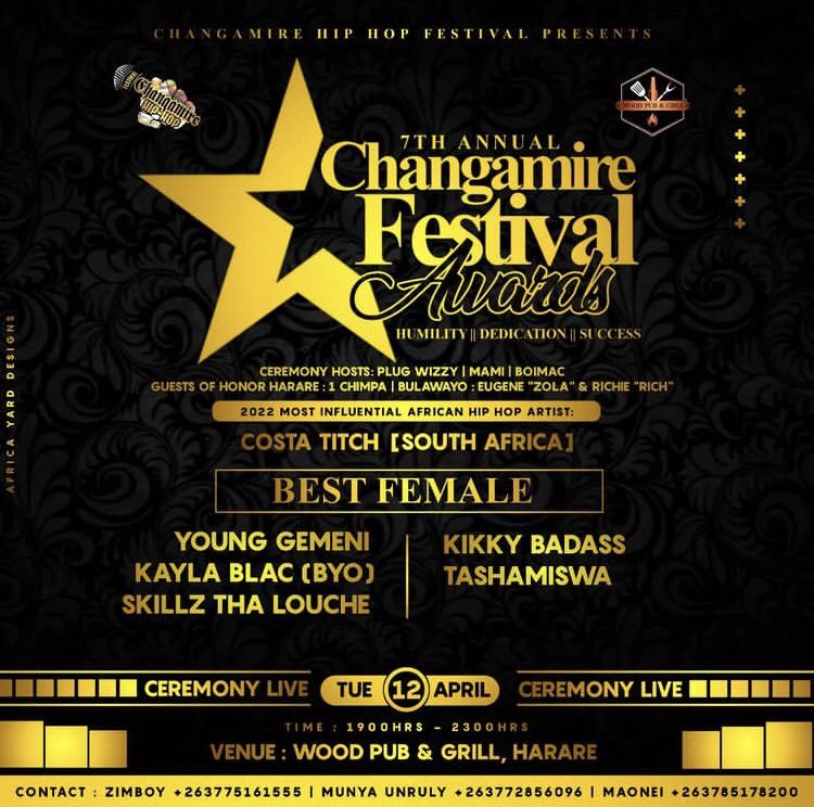 Thank you <a href="/ChangamireFest/">ChangamireFestival</a> for the nomination.Congrats to every femcee nominated on the category too. #HipHopMusic #hiphopculture #hiphopirisafe #Deserved