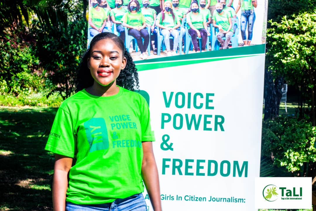 tagalife's tweet photo. Her name is @DionChitembwe she is aged 24.She is a changemaker.The LEMHs program  helped her shape her career goals.Through the program she managed to evaluate herself,set her career map and she has already achieved some of the goals.@UAFAfrica @Nyarimash 
#breakthebias2022 https://t.co/fSQsxFqPbu