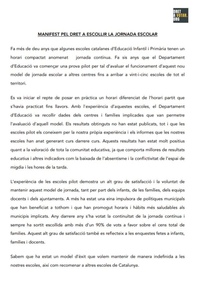 AfaGodes's tweet photo. L'any passat les pilot vam signar un manifest conjunt on demanem el dret de cada comunitat educativa a decidir sobre allò que ens afecta directament. Cada escola té les seves singularitats q s'han de respectar i reconéixer des de @educaciocat DRET A DECIDIR. @JosepGCambray https://t.co/xi57I7vDZl