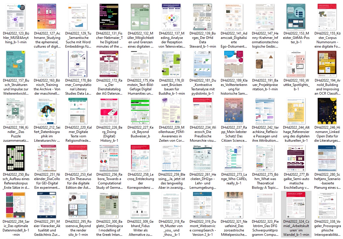 Zum ersten Mal gibt es bei einer #dhd-Konferenz <a href="/dhd2022/">DHd2022</a> eine Postersession, bei der die Poster mit ORCIDs und DOIs versehen und zusammen mit den Abstracts auf <a href="/ZENODO_ORG/">Zenodo</a> archiviert werden. Hier können alle eingereichten Poster angesehen werden
➡️dhd2022.de/postersession/
@DHDInfo