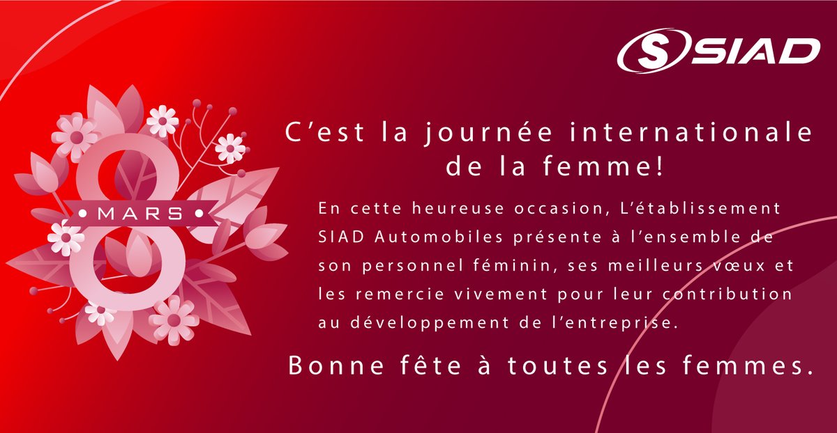 SiadGroupe's tweet photo. Joyeuse Fêtes à toutes les femmes du monde et particulièrement la femme #Algérienne https://t.co/iWwHpWl1SM