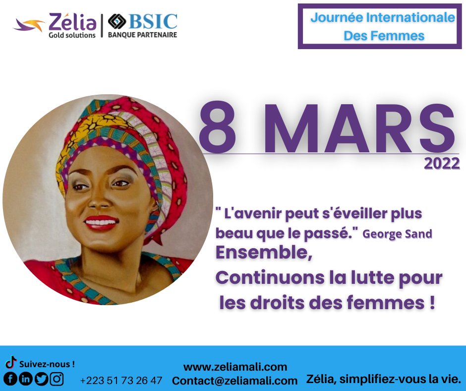 " Si toutes les femmes baissaient les bras, le monde s'écroulerait. " -- Amadou Hampâté Bâ
On ne le dit peut-être pas assez mais MERCI à ces femmes braves qui se battent sans limite pour avoir leurs droits et sans qui, le monde ne serait pas ce qu'il est !
. Zélia vous célèbre.