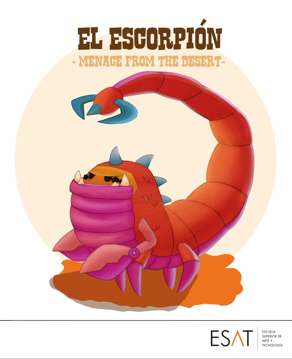 Today we present to you one of the many foes you will encounter in your chase with Guindilla: El Escorpión. Careful not to get hit by his giant claws! #gamedev #indiedev #conceptart 

🖌Artist: artstation.com/arzzvr