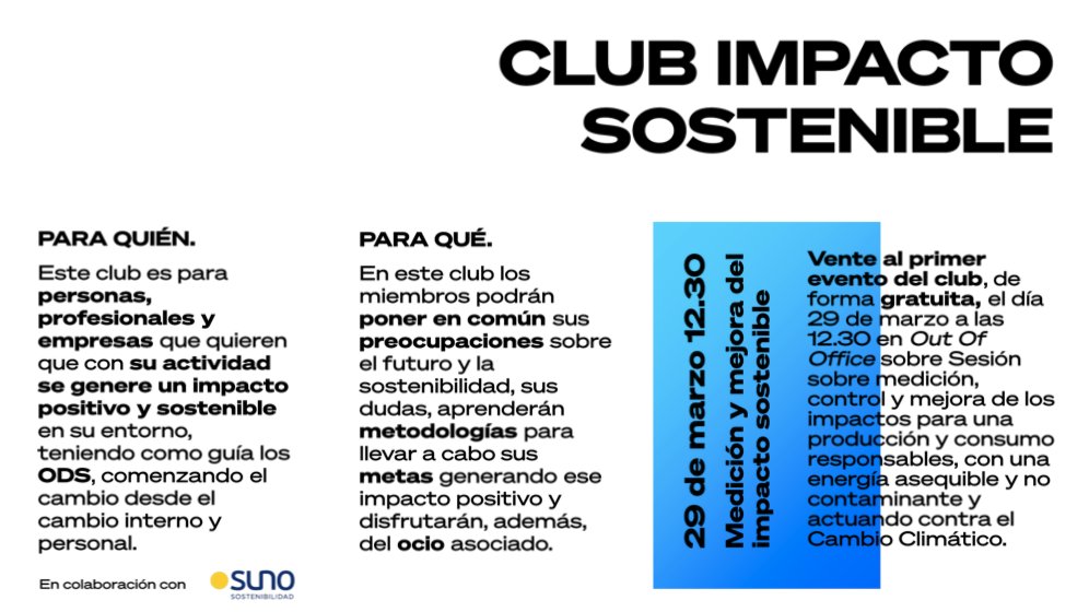 Abrimos los Clubs OOOZaragoza!! Dentro de la propuesta #BleisureCoworking de <a href="/OooZaragoza/">OOOZaragoza</a> este mes de Marzo se inician el Club OOO Impacto Sostenible y el Club OOO Cultura Agile. Toda la información aquí abajo en imágenes adjuntas. #loestamoscambiandotodo