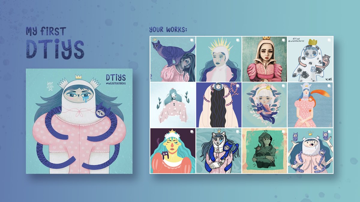 It's been over a month since I posted my first art challange on Instagram😍🎉 Time for a little summary🤩 Let me know in the comment if you like it 😊💖 #wildlittlestories #dtiys #artchallange #artistsupport #dothisinyourstyle #catart #womanart  #illustrationartists