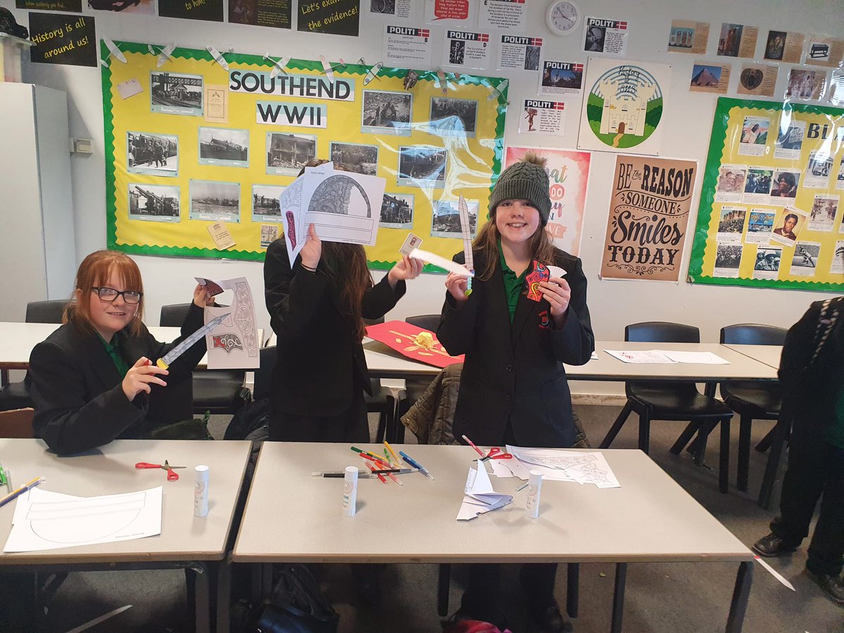 Hums club had a great time making Roman army helmets and swords to go with their shields.