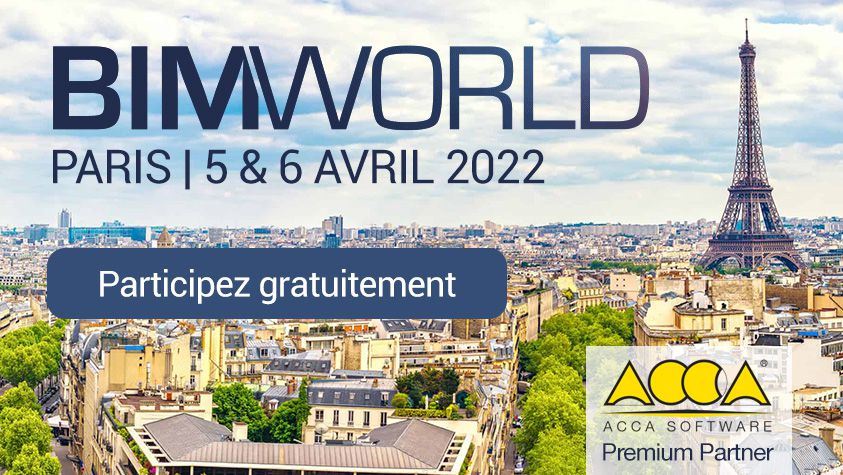 ACCAsoftware's tweet photo. Vi invitiamo a partecipare al prossima fiera di @bim_world Paris 2022 di cui siamo Premium Partner
🇫🇷 ACCA vous invite à participer gratuitement au prochain salon #BIMWorld Paris 2022
https://t.co/tWpz57iFEf
#BIM #ACCAsoftware #SmartCity https://t.co/qt6rKHmV7a