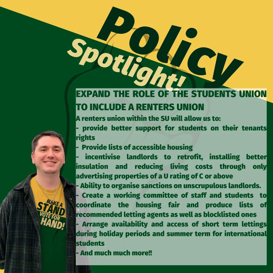 LiamLiamhand's tweet photo. Reason 2 to vote for me! A long overdue to Sheffield SU, let's hold landlords accountable and improve the quality of life for not just students, but everyone in sheffield https://t.co/uRbWxLyrnf