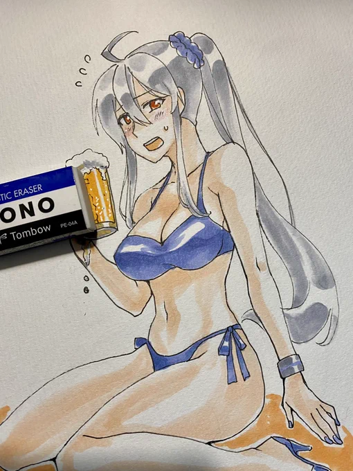 寒すぎて暖房つけたけど夏だと思えば夏(手失敗した) 