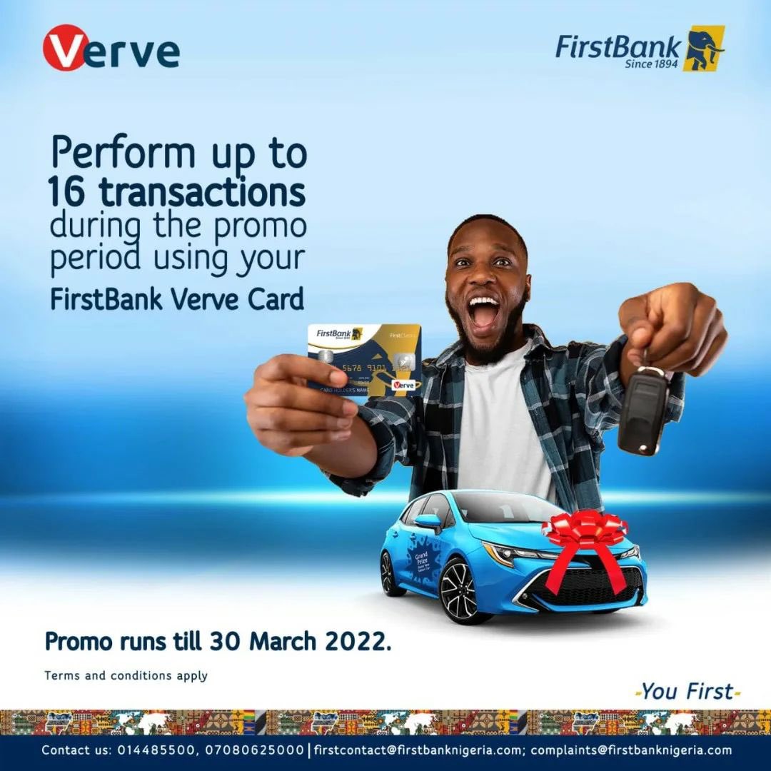 realkingss's tweet photo. Here to remind you that thereβs Lots of cash prizes and home appliances to be won in the on going #TransactandWinPromo !!!
Keep making transactions with your @FirstBankngr verve debit card !!!
Promo runs till 30th March 2022.
#FirstBankVerveCard https://t.co/uQ7bDXoWNl