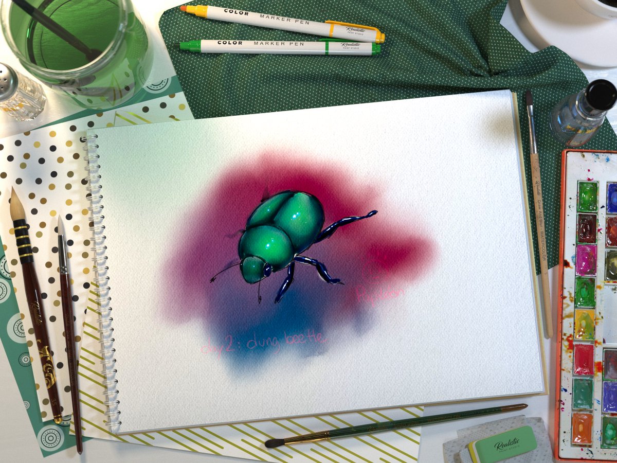 1CanHasLOLcats's tweet photo. Day 2 - Dung Beetle

for this one i tried a new art program named Realistic Paint Studio it was rly fun im still hesitating on buyin it (+20e is cheap 😩)

anyway bisexual beetle lets goooo https://t.co/walf9gFXeZ