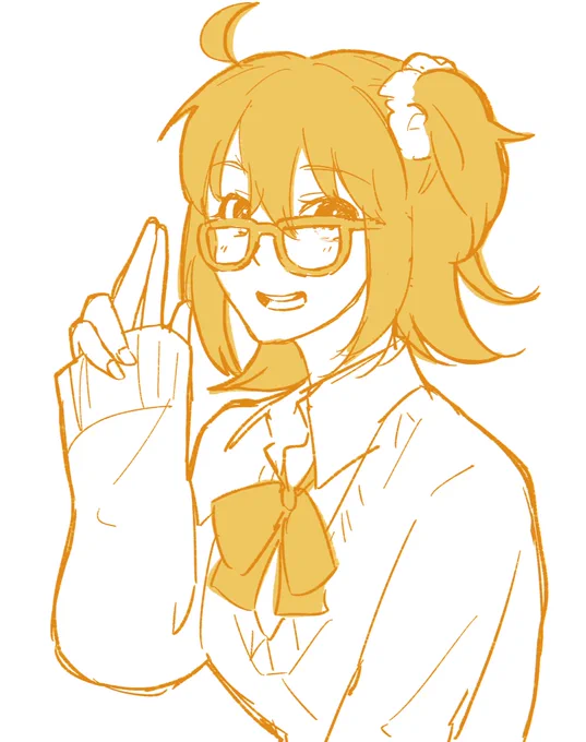 ちょっと眼鏡がズレてるのも可愛い