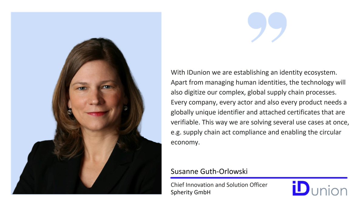 IDunion_SCE's tweet photo. Today's #InternationalWomensDay #IWD2022 is a perfect day to introduce @susi_guth of @spherityproject, one of numerous #womeninIT working together in the IDunion consortium.
#digitalidentity #digitalsupplychain #uniqueidentifier https://t.co/phBM9VyqkI