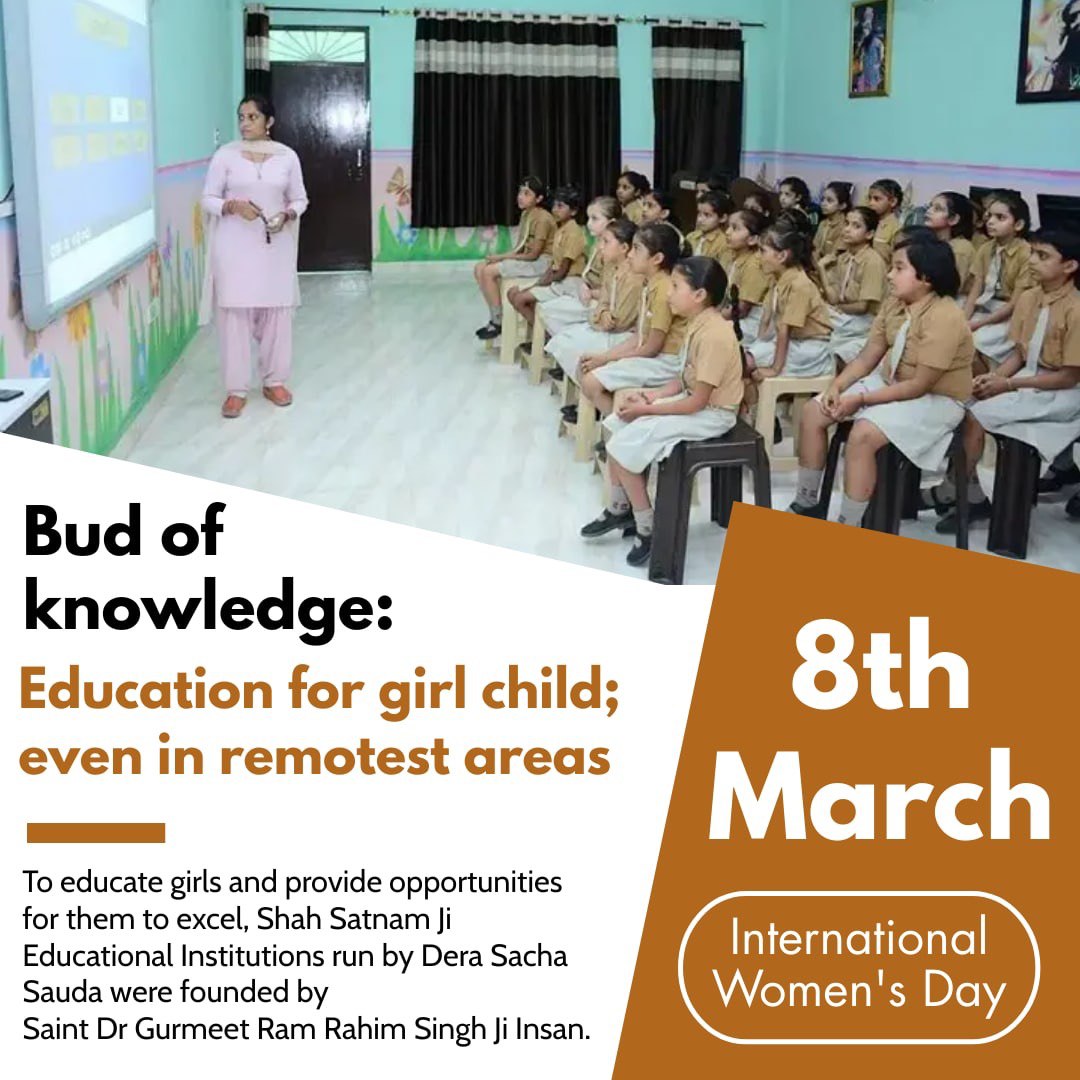 Vk500255's tweet image. भारत की खेल प्रणाली के उत्थान के लिए, संत डॉ गुरमीत राम रहीम सिंह जी इंसान ने सिरसा में &apos;एमएसजी भारतीय खेल गांव&apos; नामक एक खेल परिसर की स्थापना की है। यहां महिलाओं के खेल हितों के विकास के अवसर प्रदान किए जाते हैं।#IWD2022
#GenerationEquality
#InternationalWomensDay