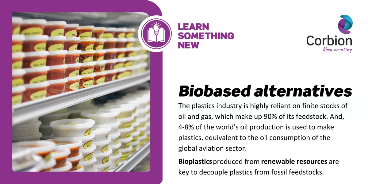 Learn something about #bioplastics with Corbion. Read more at lnkd.in/dPNw-7Zz #chemistry #learn #education #science #PreserveWhatMatters