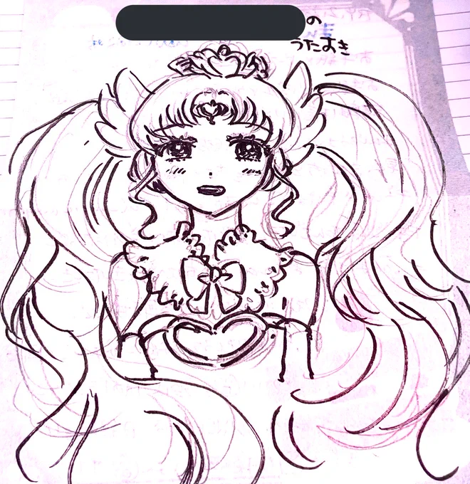 フォロアのお手紙にかいた絵たち…⭐︎🎵💋💖 